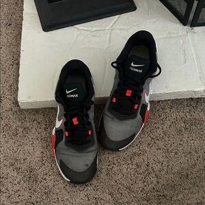 Nike Air Max Black and Red Athletic Shoes